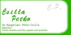 csilla petko business card